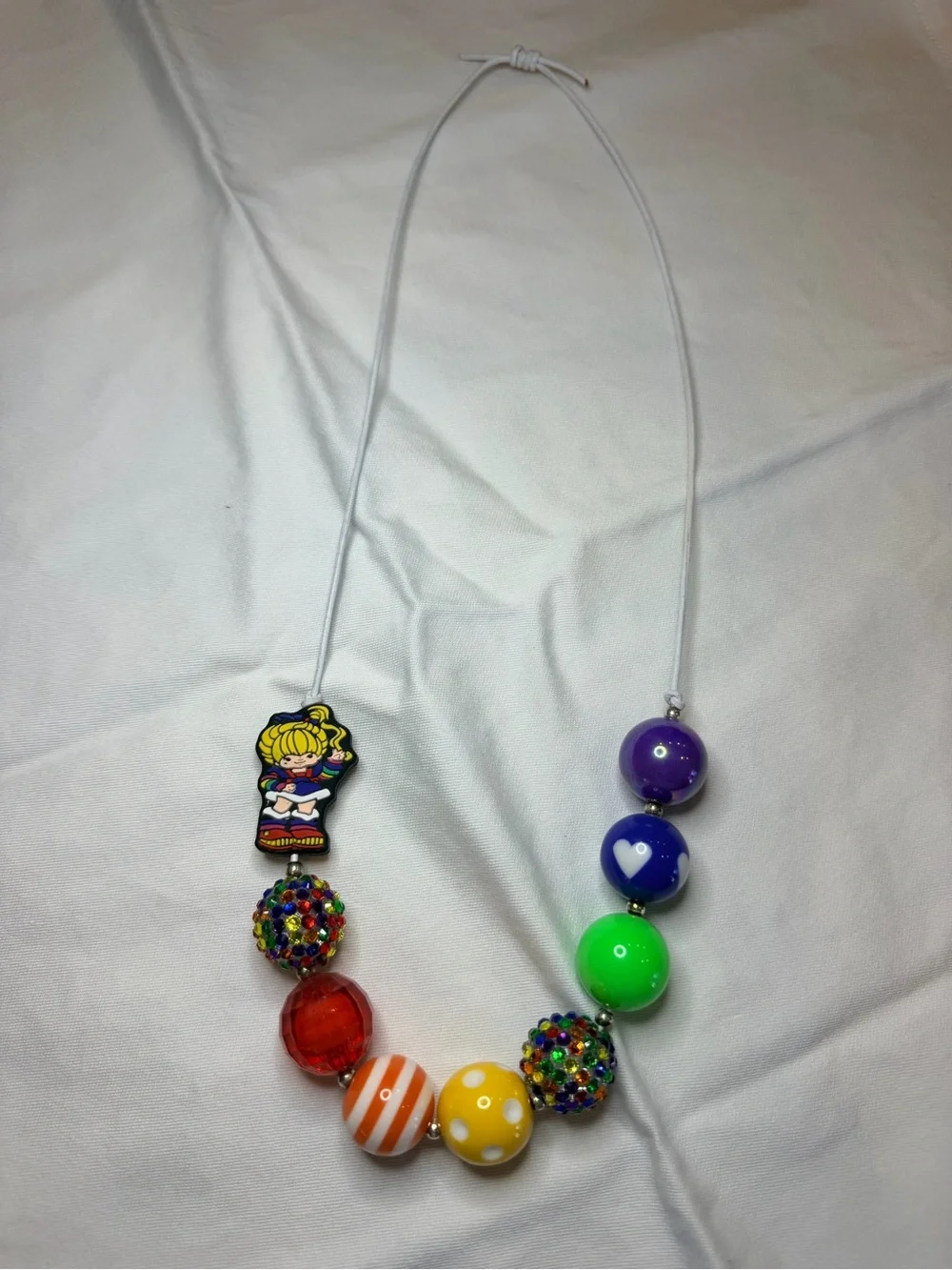 RAINBOW BRITE Colorful Chunky Bead Necklace